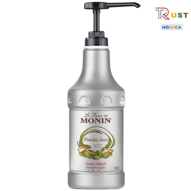 SỐT MONIN QUẢ HỒ TRĂN 1,89L – MONIN PISTACHIO SAUCES