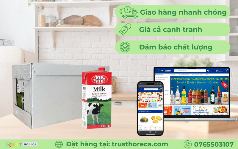 Thùng sữa Mlekovita 12 hộp 1 lit